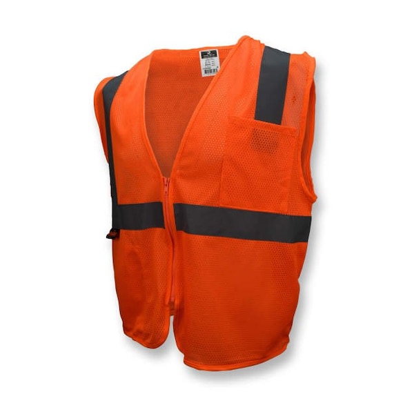 Radians Radians SV2Z Economy Class 2 Mesh Safety Vest W/ Zipper, Hi-Vis Orange, 2XL, PK12 SV2ZOM2X - main